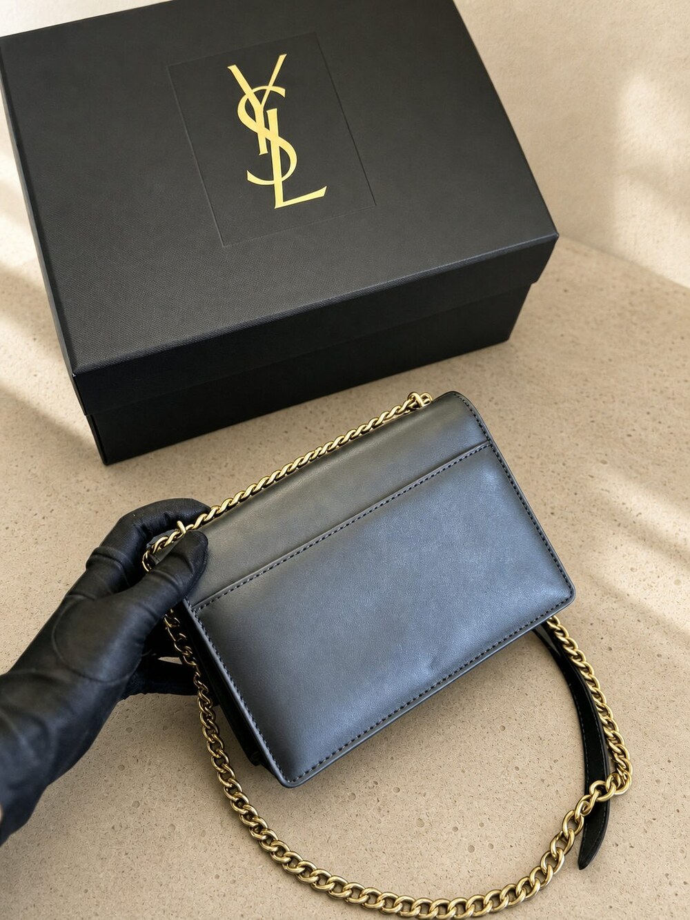 Yves Saint Laurent Kate Small Black Leather Tassel Chain Bag - Picture 2 of 6